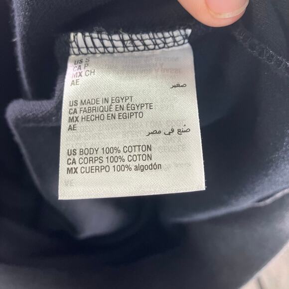 Alfani Black Zip Bomber Jacket Sweatshirt Small Cotton Knit Grey Pockets New - Picture 8 of 16